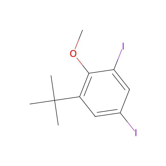 1-叔丁基-3，5-二碘-2-甲氧基苯