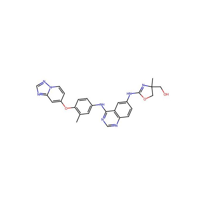 (2-(4-(4-([1,2,4]Triazolo[1,5-a]pyridin-7-yloxy)-3-methylphenylamino)quinazolin-6-ylamino)-4-methyl-4,5-dihydrooxazol-4-yl)methanol
