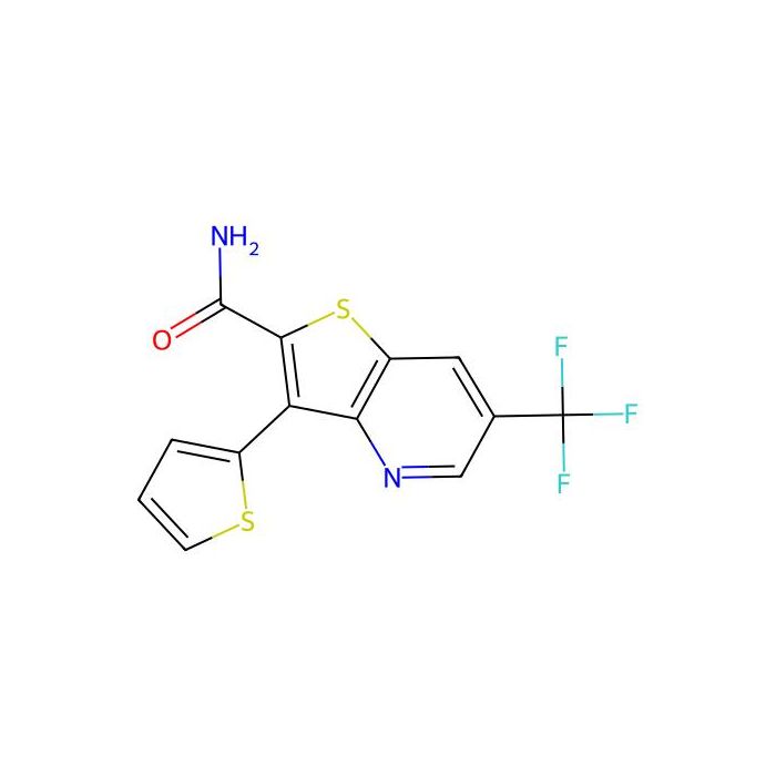 3-(2-Thienyl)-6-(trifluoromethyl)thieno[3,2-b]pyridine-2-carboxamide