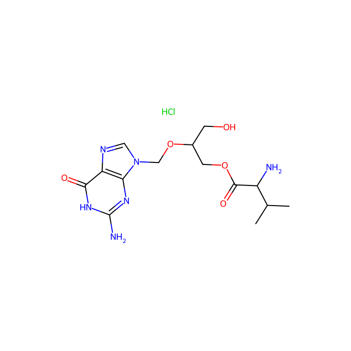 缬更昔洛韦盐酸盐, 人类疱疹病毒 1 DNA 聚合酶抑制剂