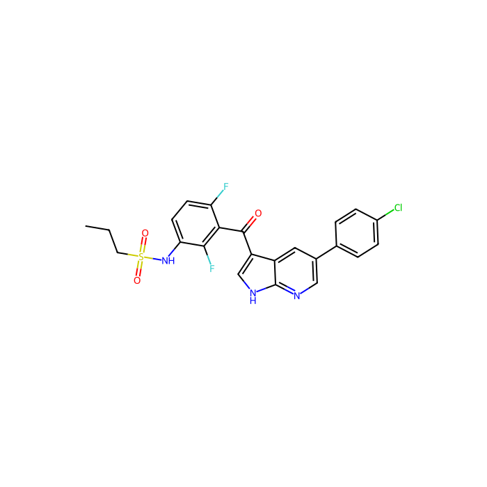 Vemurafenib (PLX4032), 丝氨酸/苏氨酸蛋白激酶 B-raf 抑制剂