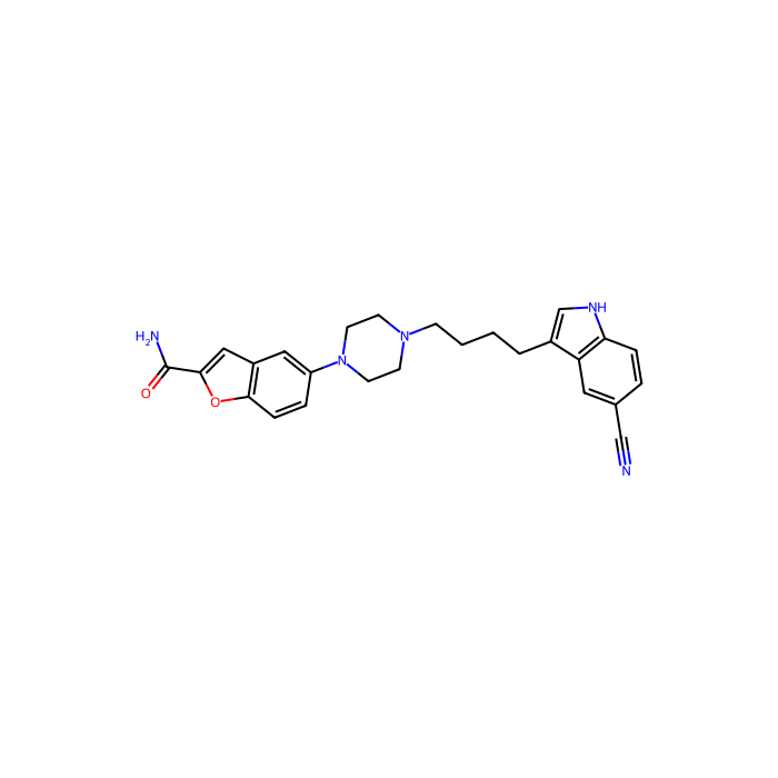 Vilazodone, 5-HT 1A 受体激动剂；5-HT 4 受体激动剂；D 2 受体激动剂；D 3 受体激动剂；H 1 受体激动剂；SERT 抑制剂