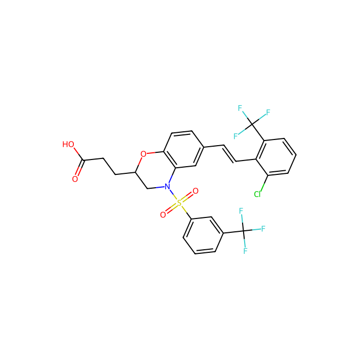 3-[(2S)-6-[(E)-2-[2-chloro-6-(trifluoromethyl)phenyl]vinyl]-4-[3-(trifluoromethyl)phenyl]sulfonyl-2,3-dihydro-1,4-benzoxazin-2-yl]propanoic acid