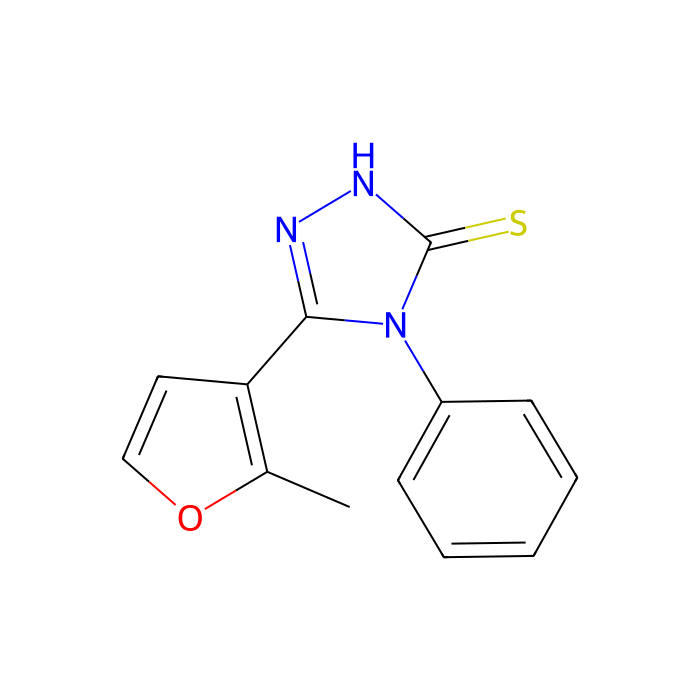 5-(2-甲基-3-呋喃)-4-苯基-4H-1,2,4-三唑-3-硫醇