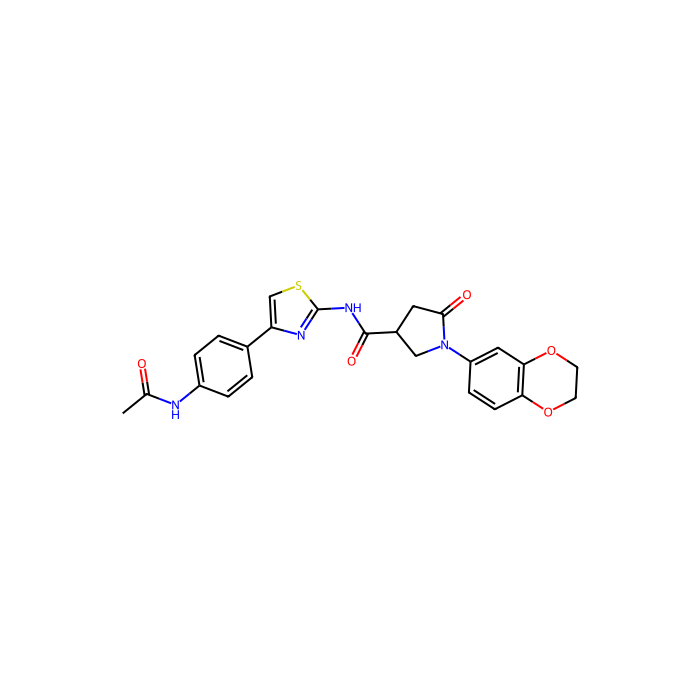 N-(4-(4-Acetamidophenyl)thiazol-2-yl)-1-(2,3-dihydrobenzo[b][1,4]dioxin-6-yl)-5-oxopyrrolidine-3-carboxamide
