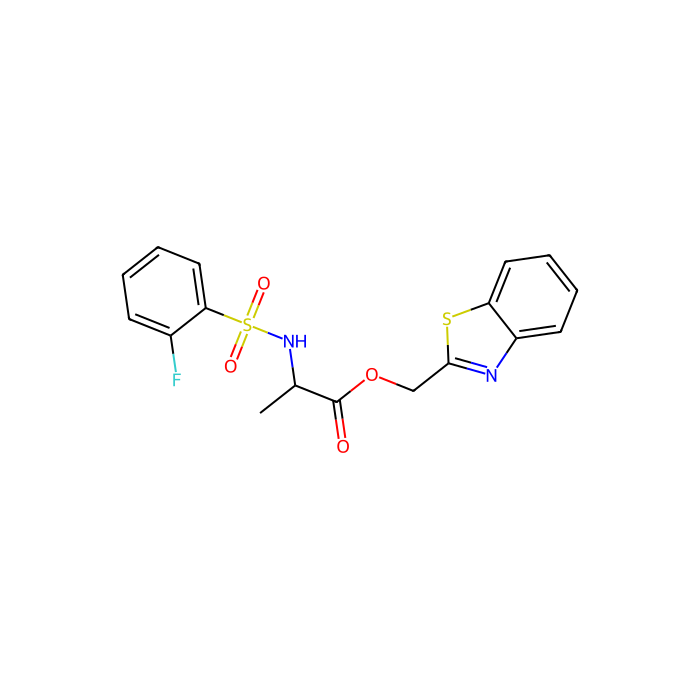 1，3-苯并噻唑-2-基甲基-(2S)-2-[(2-氟苯基）磺酰氨基]丙酸酯