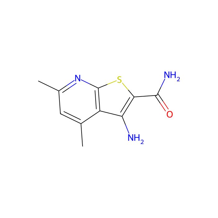 3-氨基-4，6-二甲基噻吩并[2，3-b]吡啶-2-甲酰胺
