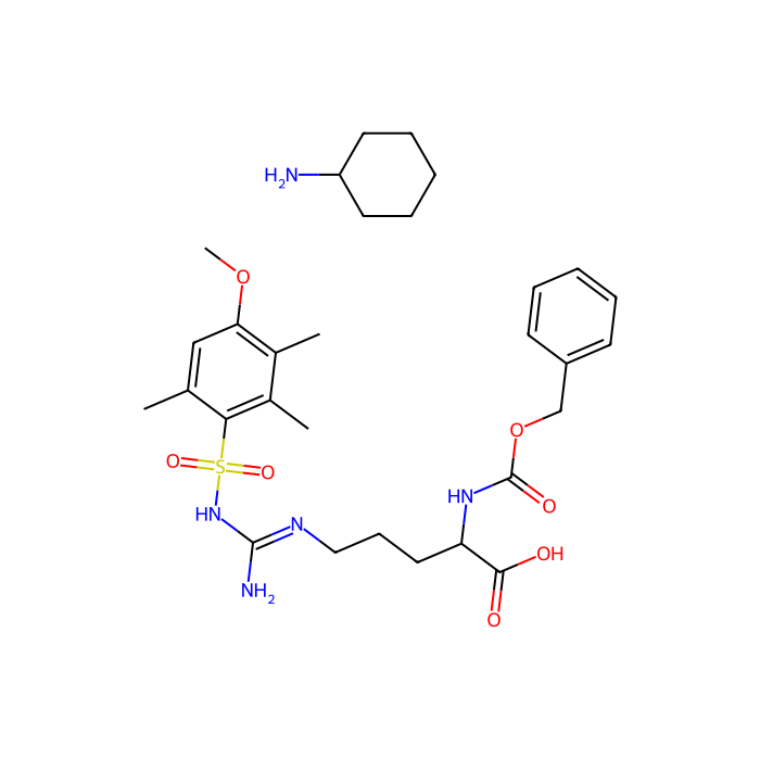 N-苄氧羰基-N'-(4-甲氧基-2,3,6-三甲基苯磺酰基)-L-精氨酸环己胺盐