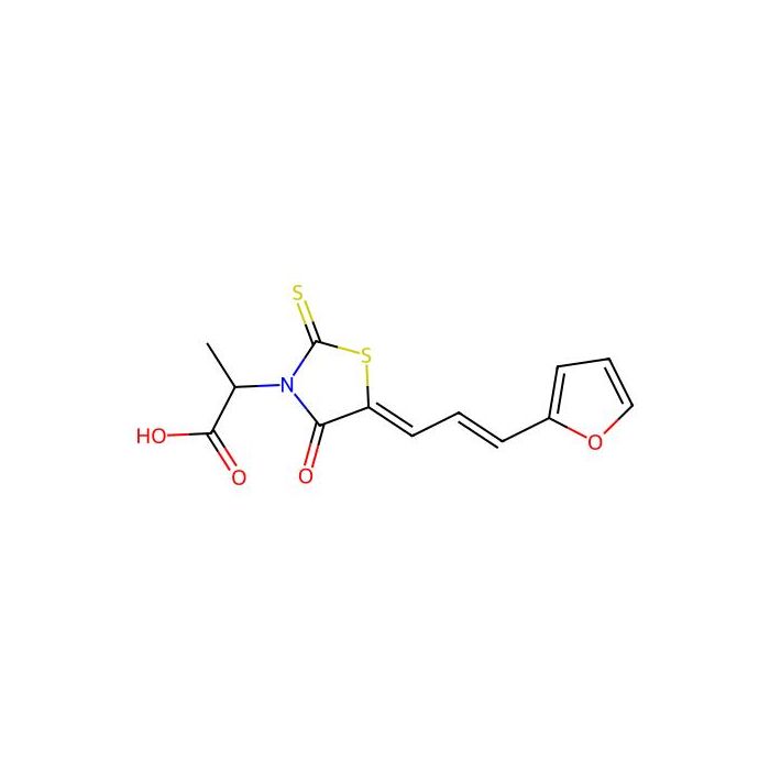 2-((Z)-5-((E)-3-(furan-2-yl)allylidene)-4-oxo-2-thioxothiazolidin-3-yl)propanoic acid