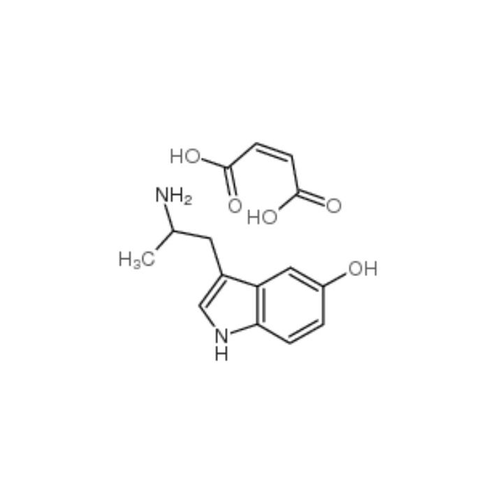 （±）α-甲基5-羟色胺马来酸酯, 5-HT 1D 受体激动剂；5-HT 1e 受体激动剂；5-HT 1F 受体激动剂；5-HT 2A 受体激动剂；5-HT 2B 受体激动剂；5-HT 2C 受体激动剂；5-HT 4 受体激动剂；5-HT 6 受体激动剂