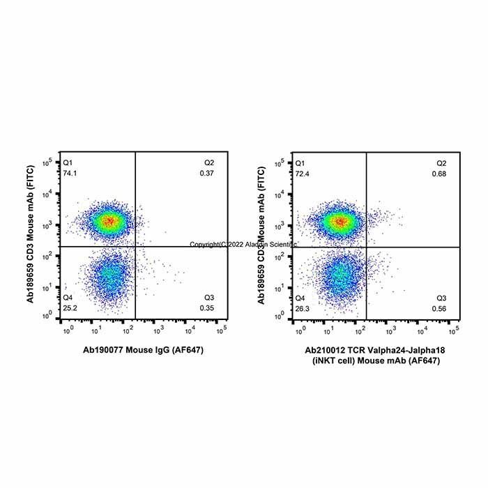 TCR Valpha24-Jalpha18 (iNKT cell) Mouse mAb (AF647)