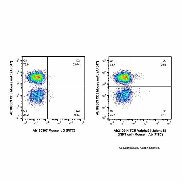 TCR Valpha24-Jalpha18 (iNKT cell) Mouse mAb (FITC)