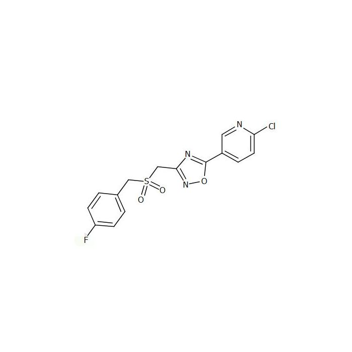 2-氯-5-(3-([(4-氟苯基)磺酰基]甲基)-1,2,4-氧二唑-5-)吡啶