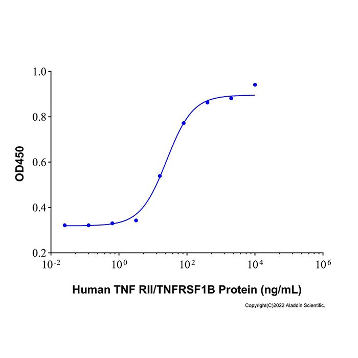 Recombinant Human TNF RII/TNFRSF1B Protein