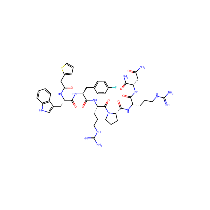 (2S)-2-[(2S)-5-carbamimidamido-2-{[(2S)-1-[(2S)-5-carbamimidamido-2-[(2S)-3-(4-fluorophenyl)-2-[(2S)-3-(1H-indol-3-yl)-2-[2-(thiophen-2-yl)acetamido]propanamido]propanamido]pentanoyl]pyrrolidin-2-yl]formamido}pentanamido]butanediamide, NMU1 受体激动剂