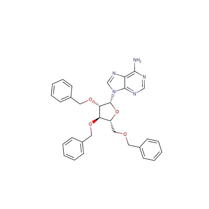 9-（2'，3'，5'-三-O-苄基-β-D-阿拉伯呋喃糖基）腺嘌呤