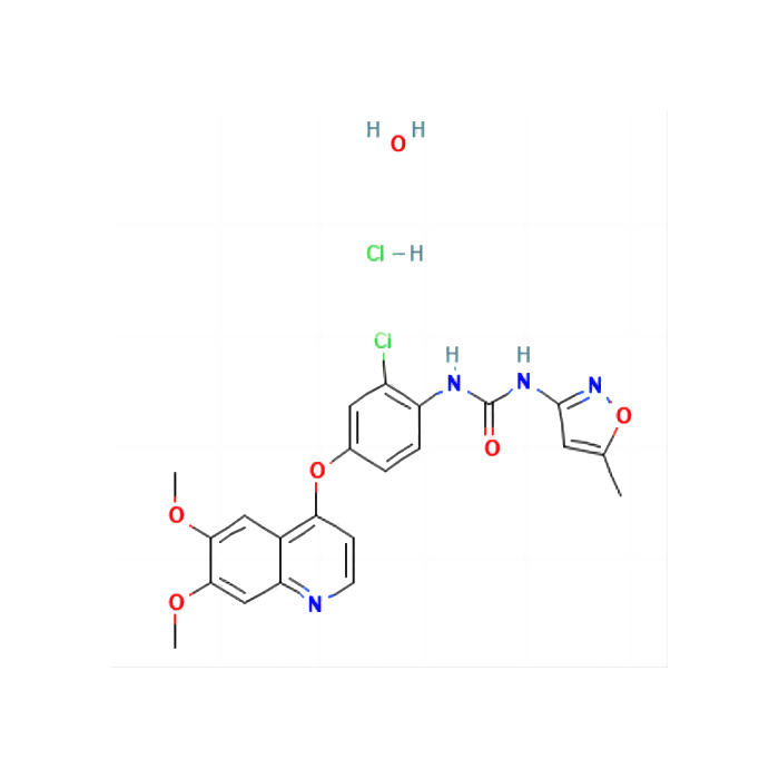 Tivozanib hydrochloride hydrate, 血小板衍生生长因子受体 beta 抑制剂