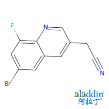 2-(6-bromo-8-fluoro-3-quinolyl)acetonitrile