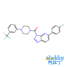 (5-(4-氯苯基)-3H-[1,2,3]三唑并[4,5-b]吡啶-3-基)(4-(3-(三氟甲基)苯基)哌嗪-1-基)甲酮
