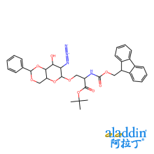 O-(2-叠氮-4,6-O-苯亚甲基-2-脱氧-α-D-吡喃半乳糖)-N-[(9H-芴-9-基甲氧基)羰基]-L-丝氨酸叔丁酯