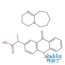 2-(9-氧代占吨-2-基)丙酸1,8-二氮杂二环[5.4.0]十一-7-烯盐