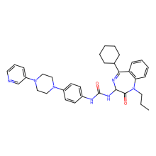 1-(5-cyclohexyl-2-oxo-1-propyl-3H-1,4-benzodiazepin-3-yl)-3-[4-(4-pyridin-3-ylpiperazin-1-yl)phenyl]urea
