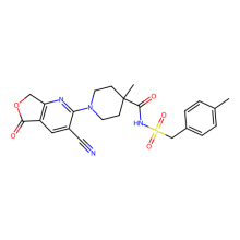 1-(3-Cyano-5-oxo-5,7-dihydrofuro[3,4-b]pyridin-2-yl)-4-methyl-N-((4-methylbenzyl)sulfonyl)piperidine-4-carboxamide