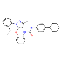 1-(4-cyclohexylphenyl)-3-[2-[2-(2-ethylphenyl)-5-methylpyrazol-3-yl]oxyphenyl]urea