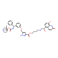 4-[[(2R)-2-hydroxy-2-(8-hydroxy-2-oxo-1H-quinolin-5-yl)ethyl]amino]butyl 5-[[3-[(S)-[[(3R)-1-azabicyclo[2.2.2]octan-3-yl]oxycarbonylamino]-phenylmethyl]phenoxy]methyl]-1-methylpyrazole-3-carboxylate