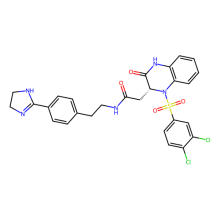 2-[(2R)-1-(3,4-dichlorophenyl)sulfonyl-3-oxo-2,4-dihydroquinoxalin-2-yl]-N-[2-[4-(4,5-dihydro-1H-imidazol-2-yl)phenyl]ethyl]acetamide