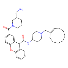 2-[(3S)-3-(aminomethyl)piperidine-1-carbonyl]-N-[1-(cyclononen-1-ylmethyl)piperidin-4-yl]-9H-xanthene-9-carboxamide