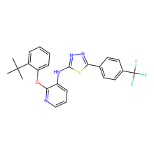 2-(2-tert-butylphenoxy)-N-{5-[4-(trifluoromethyl)phenyl]-1,3,4-thiadiazol-2-yl}pyridin-3-amine