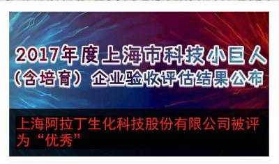 2017年度科技小巨人验收评估结果出炉，阿拉丁公司被评为“优秀”